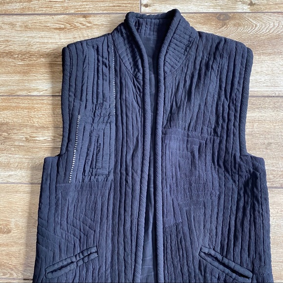 Kiss of the Wolf Quilt Silk Vest Sz M Art To Wear - Picture 9 of 13